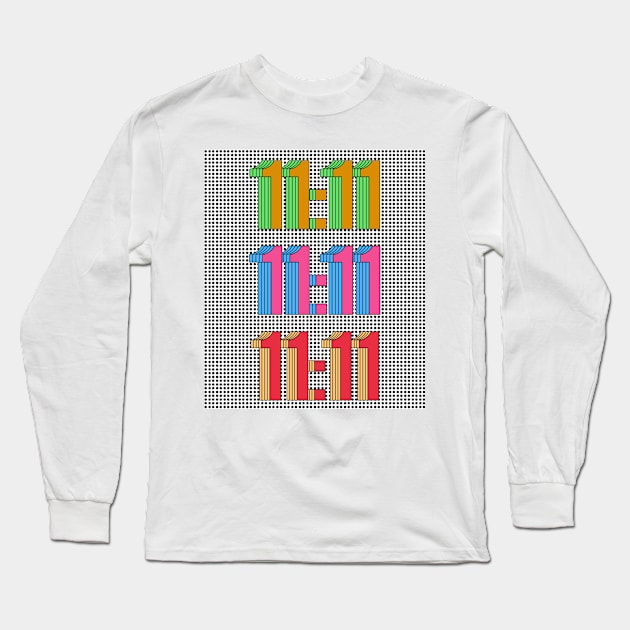 Eleven eleven art Long Sleeve T-Shirt by Vintage Dream